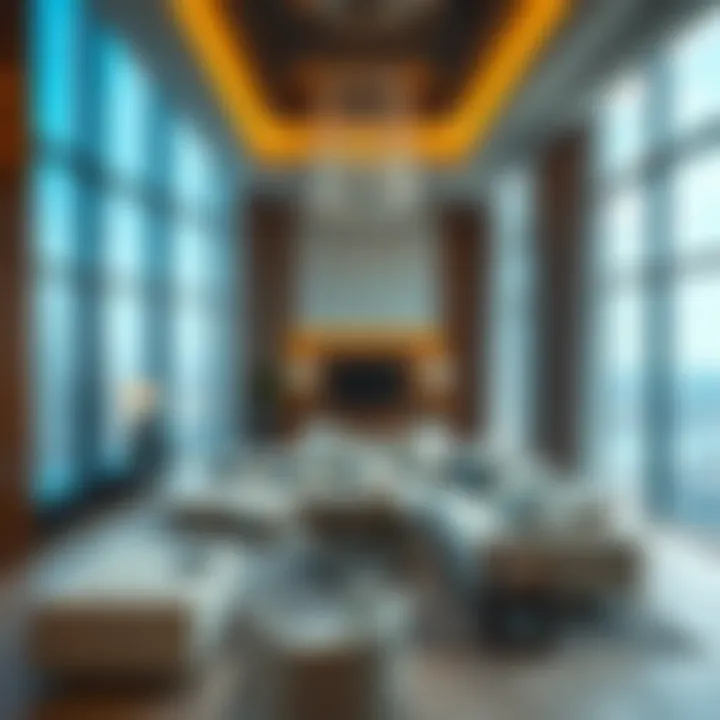 Luxurious interior of a penthouse suite in Majestine Tower highlighting modern design