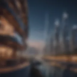 A panoramic view of Dubai's skyline showcasing modern studio apartments