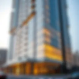 Stunning facade of the Obaid Al Shamsi Building showcasing modern architecture