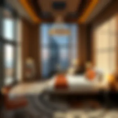 Luxurious suite interior at the Dorchester Collection in Dubai