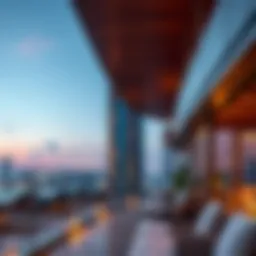 Luxurious view of Seven Palm Dubai at sunset