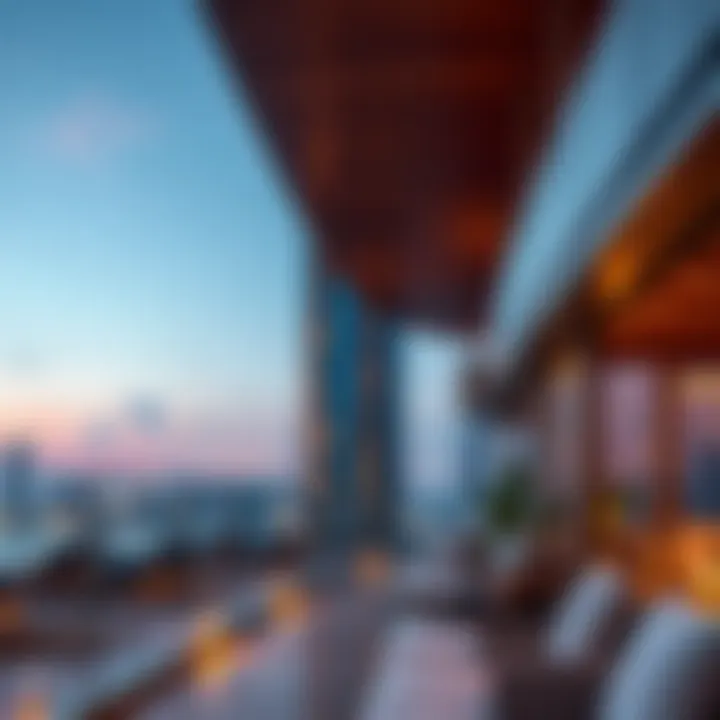 Luxurious view of Seven Palm Dubai at sunset