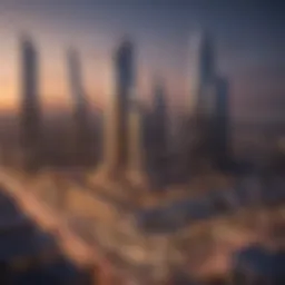 Stunning view of The Square Dubai showcasing its modern architecture