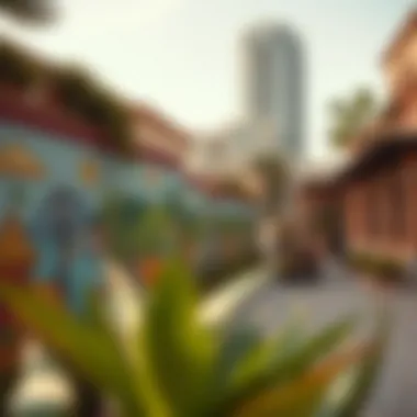 Cultural Expressions in Luxury Neighborhoods Vibrant cultural mural depicting Dubai's rich heritage