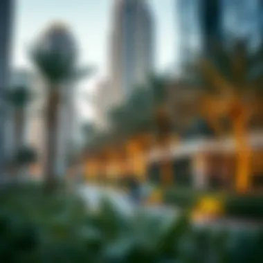 Tranquil Escapes in Dubai's Urban Environment Serene park offering a tranquil escape within a bustling urban landscape