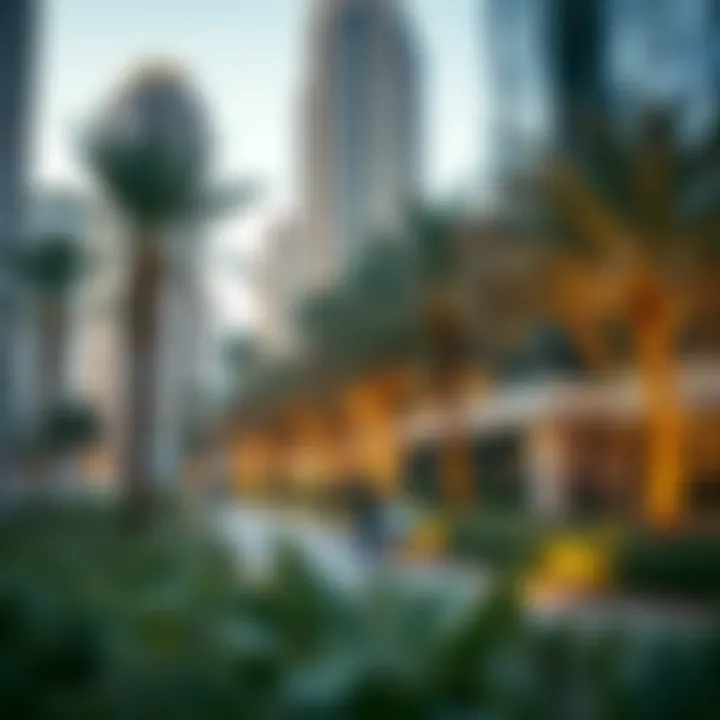 Tranquil Escapes in Dubai's Urban Environment Serene park offering a tranquil escape within a bustling urban landscape