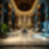 Luxurious lobby interior of Vida Dubai Mall showcasing contemporary design elements