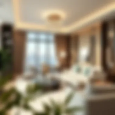 Luxurious interior of a living space within Wasl Port Views Building highlighting premium finishes