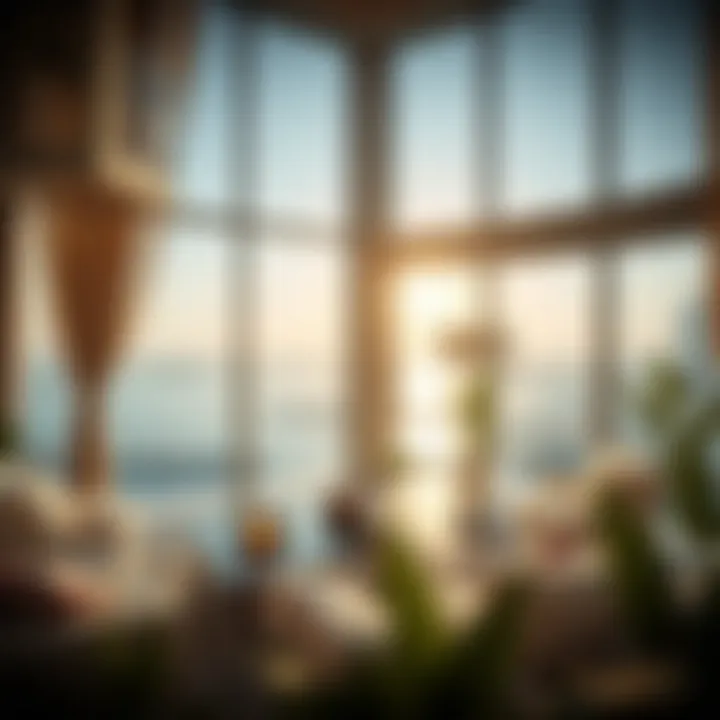 Panoramic view of a luxury waterview apartment in Dubai