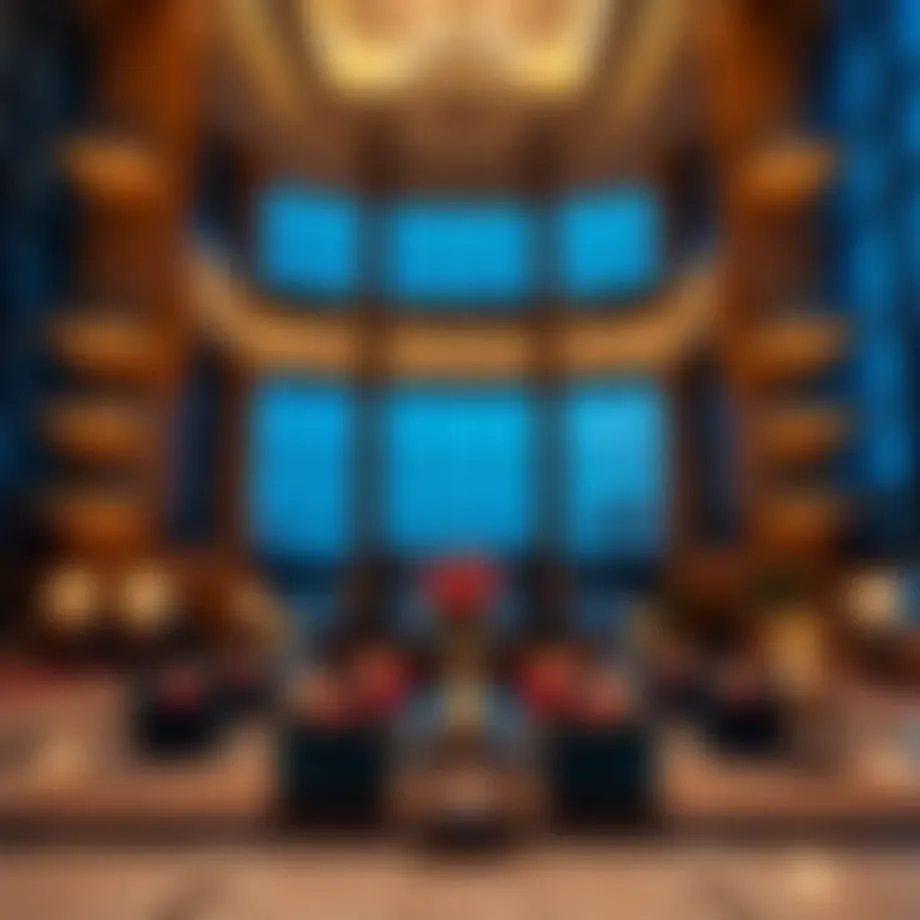Luxurious lobby of the Fairmont Sheikh Zayed Road
