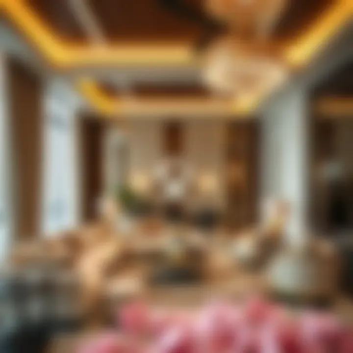 Luxurious interior design of Falcon Towers apartments