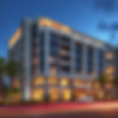 Modern Architecture of First Central Suites Exterior view of First Central Suites showcasing its modern architecture