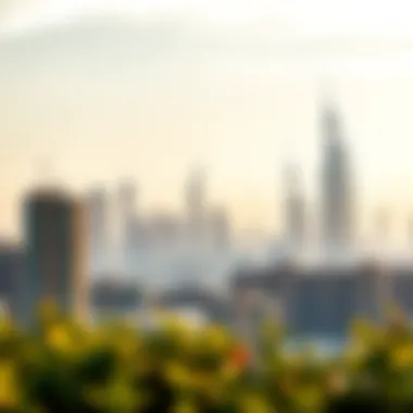 A panoramic view of Dubai's skyline featuring iconic freehold properties