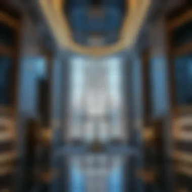 Garhoud Tower Three Lobby Luxurious interior lobby of Garhoud Tower Three highlighting upscale finishes