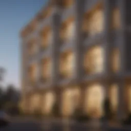 Luxurious exterior view of Gold Crest View showcasing its architectural elegance