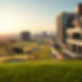 Luxurious golf course view