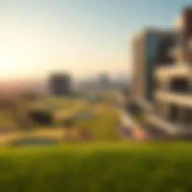 Luxurious golf course view