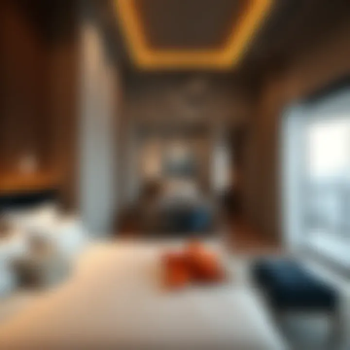 Serene bedroom setting highlighting comfort and style