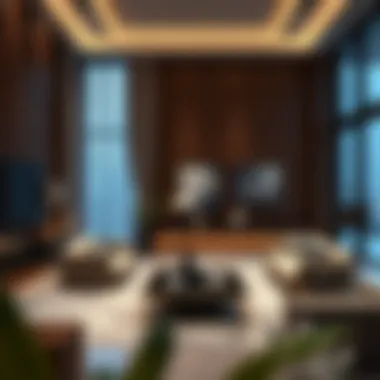 Elegant living area design featuring luxury furnishings