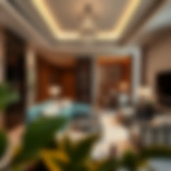 Interior of a luxury apartment in Hoor 18 highlighting spacious layout