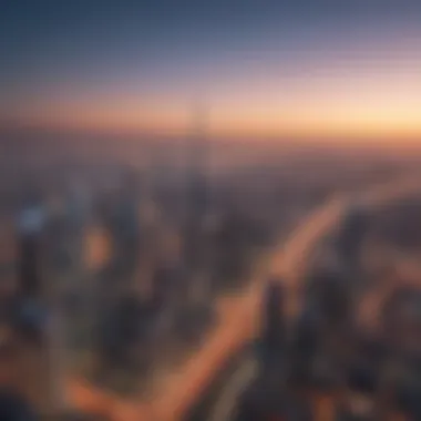 Vibrant Dubai Skyline from Jeewar Tower Panoramic view from Jeewar Tower capturing the vibrant Dubai skyline