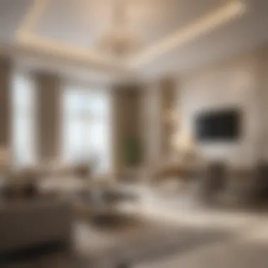 Elegance and Comfort in Jeewar Tower Luxurious interiors of a residence within Jeewar Tower highlighting elegance and comfort