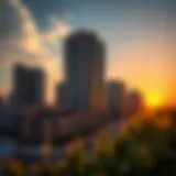 Stunning view of Jewel of the Creek at sunset