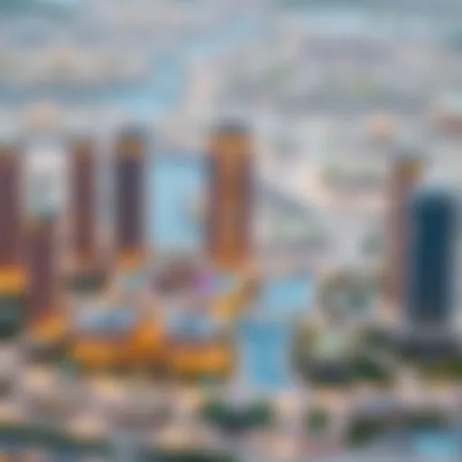 Detailed map of Jumeirah Lake Towers showcasing key areas