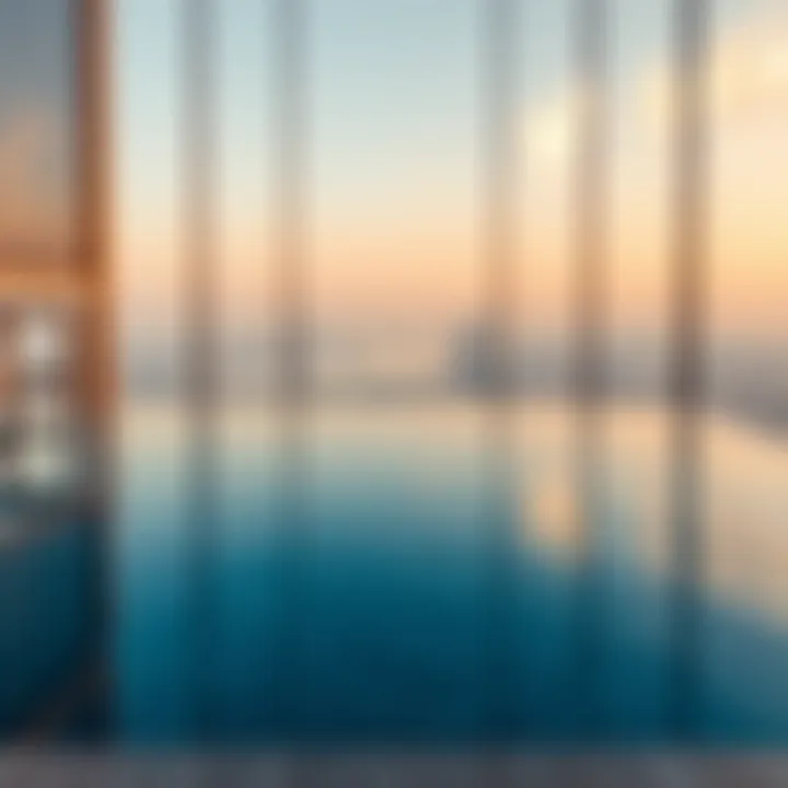 Infinity Pool with a View at Lake Point Tower Infinity swimming pool with panoramic views, reflecting the skyline of Dubai