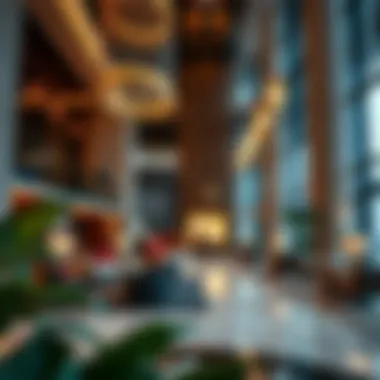 Impressive Lobby Design at Lake Point Tower Luxurious lobby with exquisite design elements and sophisticated furnishings