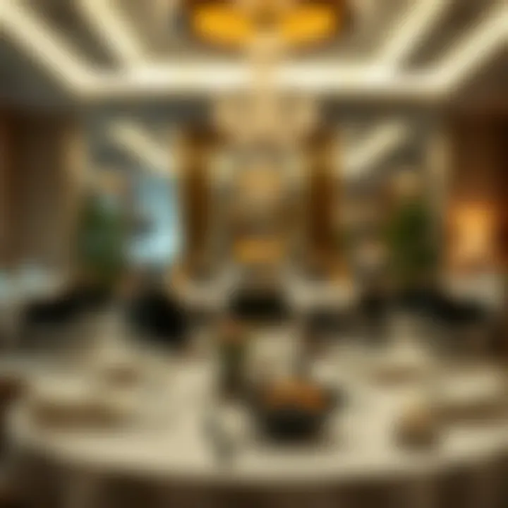 Gourmet Dining Experience at Laville Hotel Elegant dining setup at Laville Hotel's gourmet restaurant