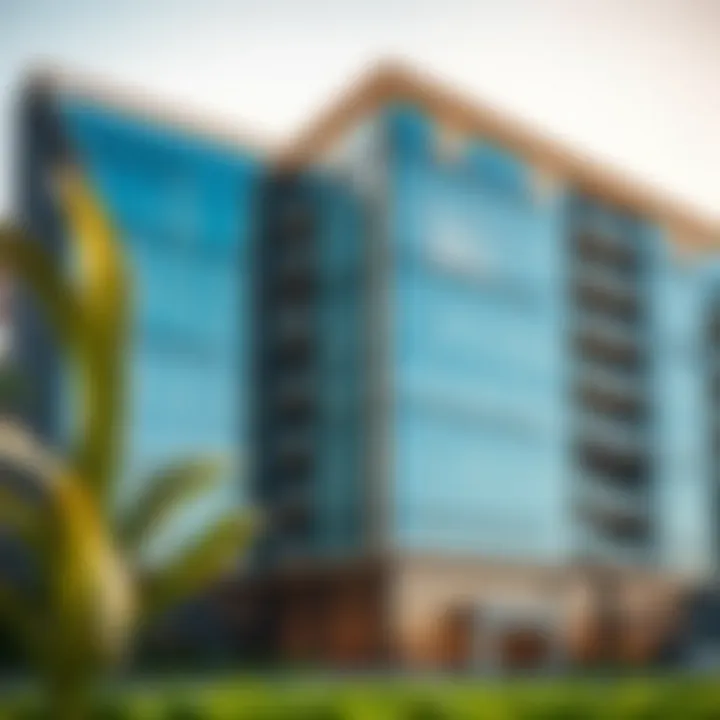 Stunning exterior view of the Manazil Al Barsha 02 building