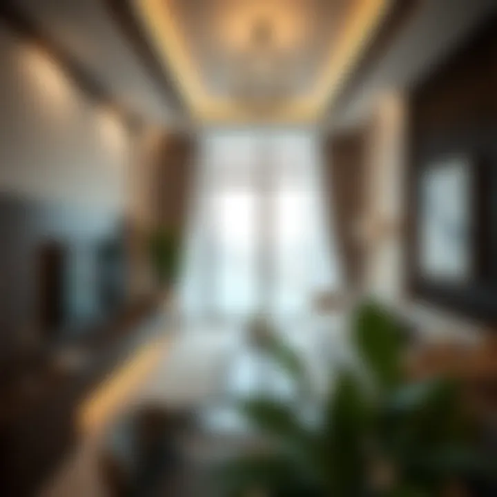 Interior of a luxury apartment in Marina Crown Tower highlighting modern design