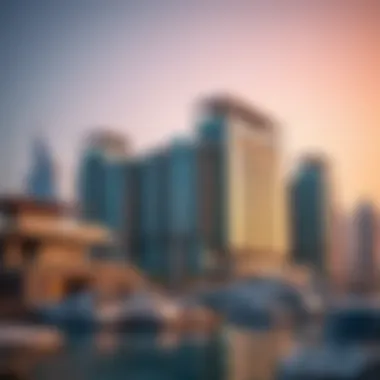 Architectural marvel of a modern marina development in Dubai