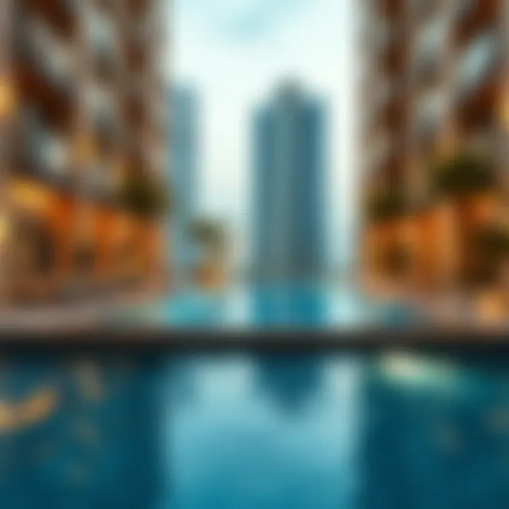 Amenities available at Marina Heights Tower including pool and gym