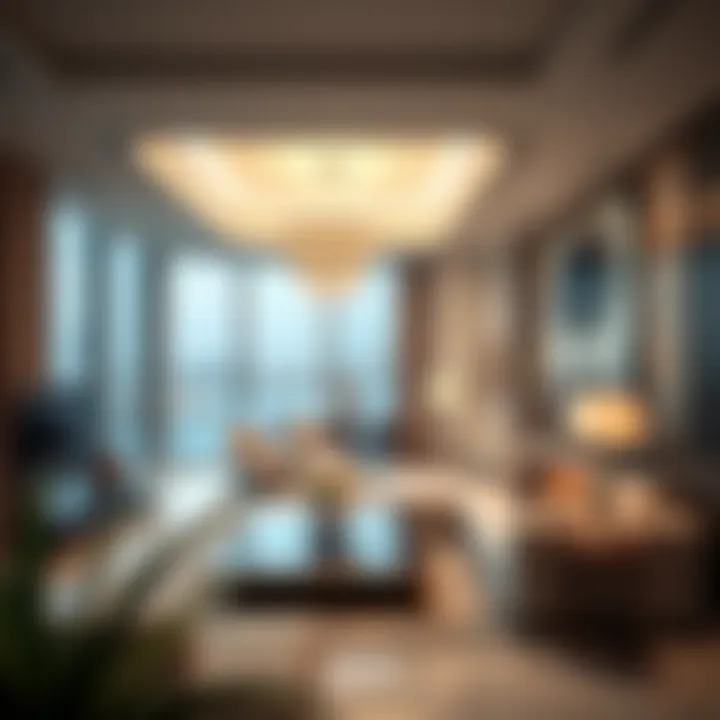 Luxurious interior of a residence in Marina Heights Tower