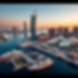 Aerial view of Dubai Marina showcasing luxury yachts and modern skyscrapers