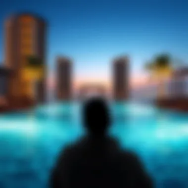 Infinity Pool Experience at Marina Residence Palm Infinity pool with a view at Marina Residence Palm