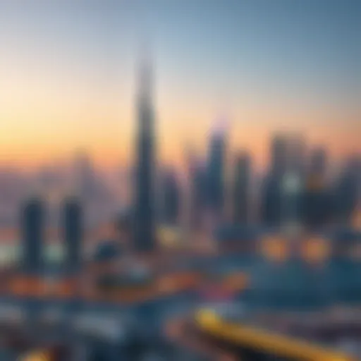 Luxurious Dubai Skyline Luxurious Dubai skyline showcasing premium real estate