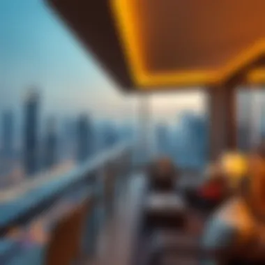 Stunning Skyline View from a Luxury Balcony Stunning skyline view from a luxury Dubai balcony