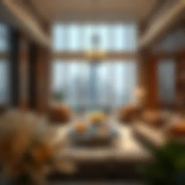 Elegant living room interior of a high-end Dubai apartment