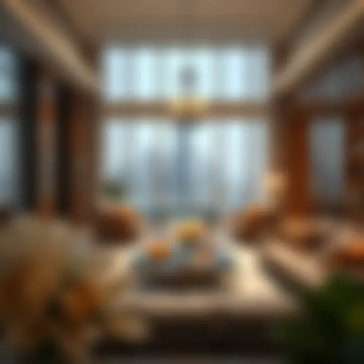 Elegant living room interior of a high-end Dubai apartment