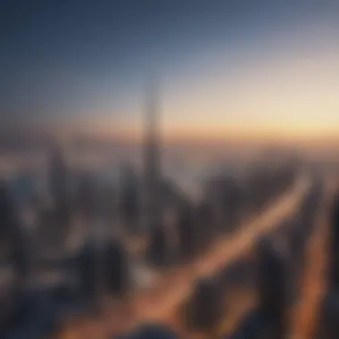 Stunning Skyline View of Dubai A stunning skyline view of Dubai showcasing modern apartments