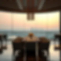 Elegant dining setup at Nobu Saadiyat