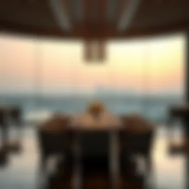 Elegant dining setup at Nobu Saadiyat