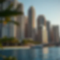 Luxurious high-rise buildings in Dubai