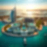 Stunning aerial view of One Palm on Palm Jumeirah showcasing its unique architecture