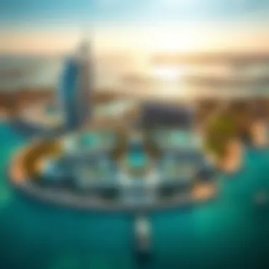 Stunning aerial view of One Palm on Palm Jumeirah showcasing its unique architecture