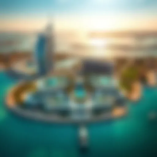 Stunning aerial view of One Palm on Palm Jumeirah showcasing its unique architecture