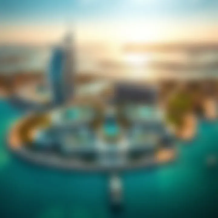 Stunning aerial view of One Palm on Palm Jumeirah showcasing its unique architecture